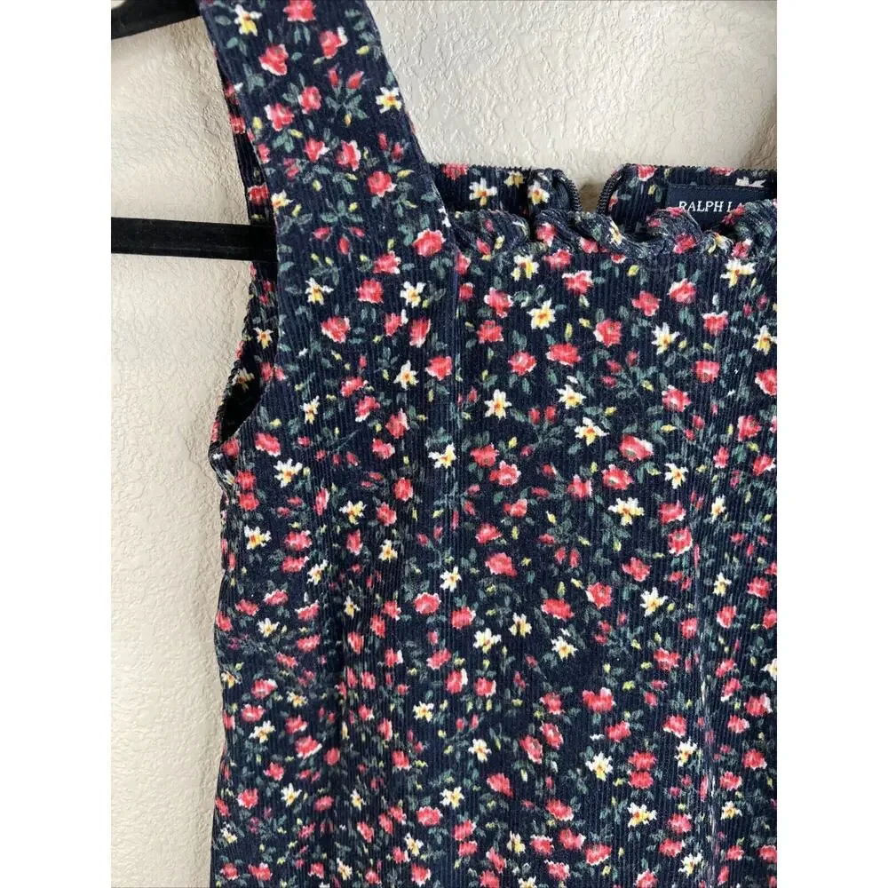 Ralph Lauren Floral Corduroy Little Girls Size‎ 6